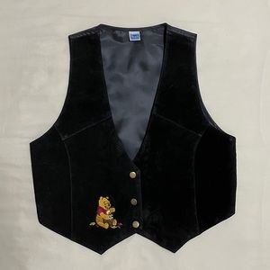 Winnie the Pooh Black Suede Vest